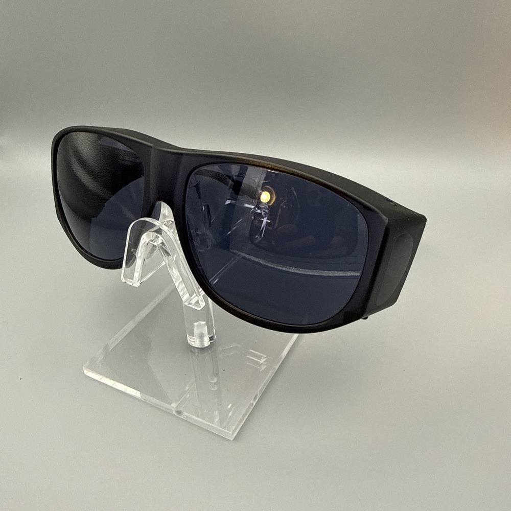 Solar Shield Authentic Unisex Black Polarized Fit Over Wraparound Sunglasses